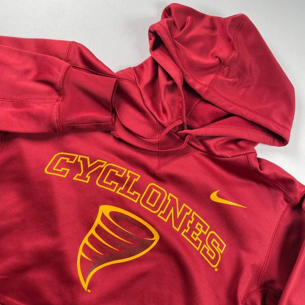 Nike Dri-FIT Iowa State Cyclones Hoodie Mens Medium Red Pullover Training
